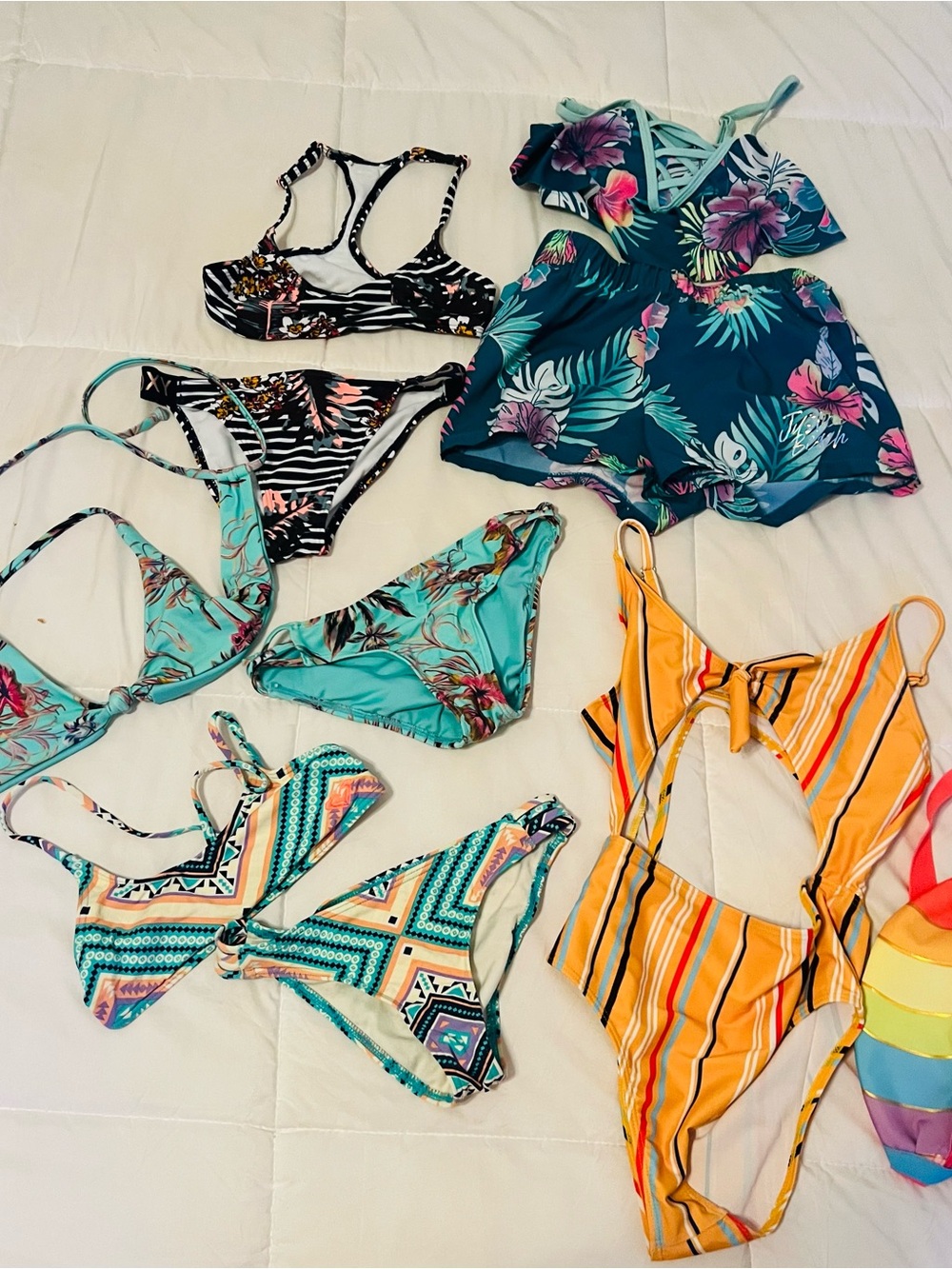 Girls Swimsuit Bundle 2T 3T 4T Roxy O’Neill Justice 8 Pieces
